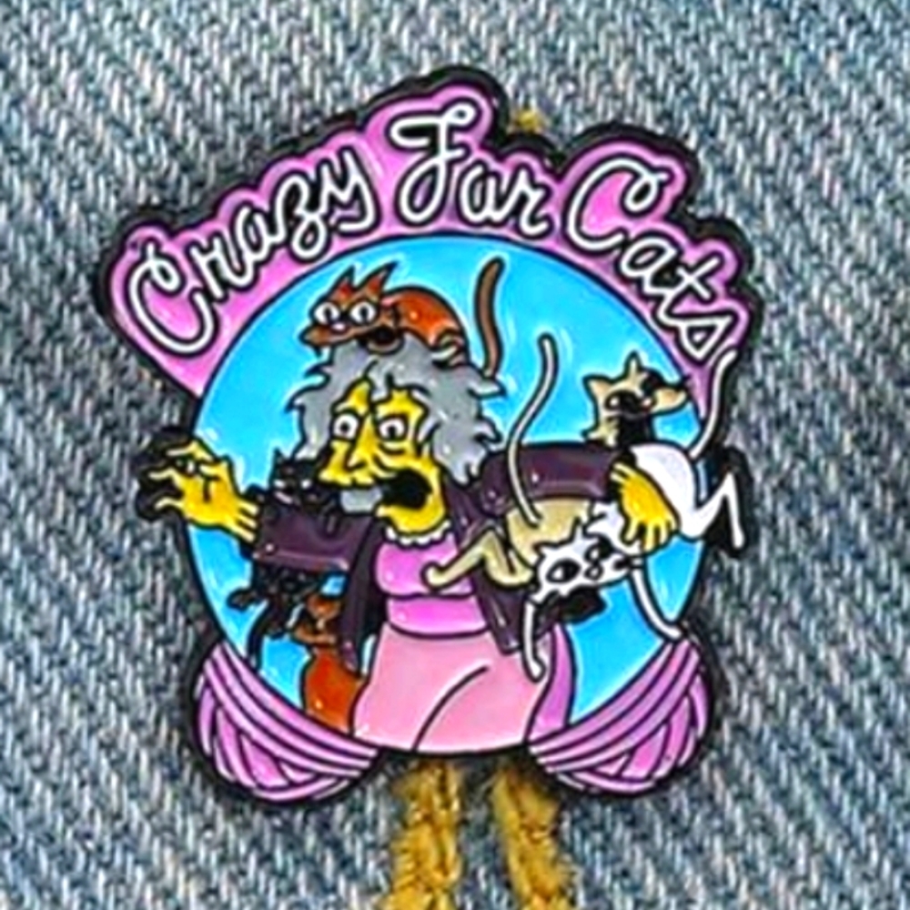 Crazy Cat Lady Enamel Pin
